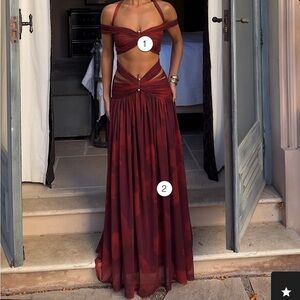 Chic Backless Red Dress